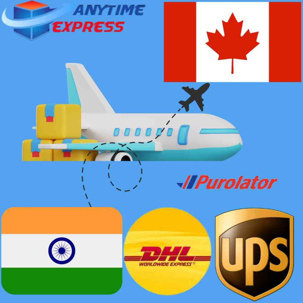 Per Kg Courier charges for Canada From India, DHL,UPS,Purolator Etc